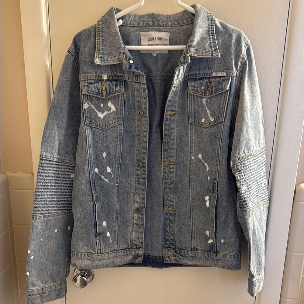 Paint Splatter denim jacket